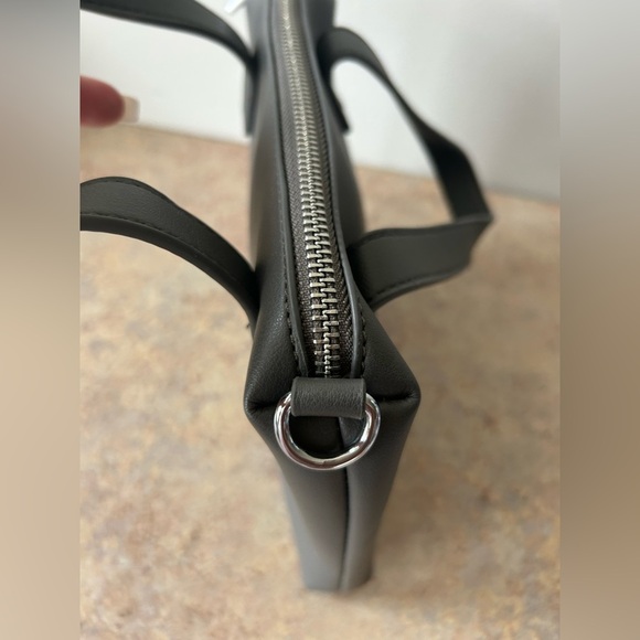 Madison West small gray handheld satchel with option to add strap - Picture 2 of 8